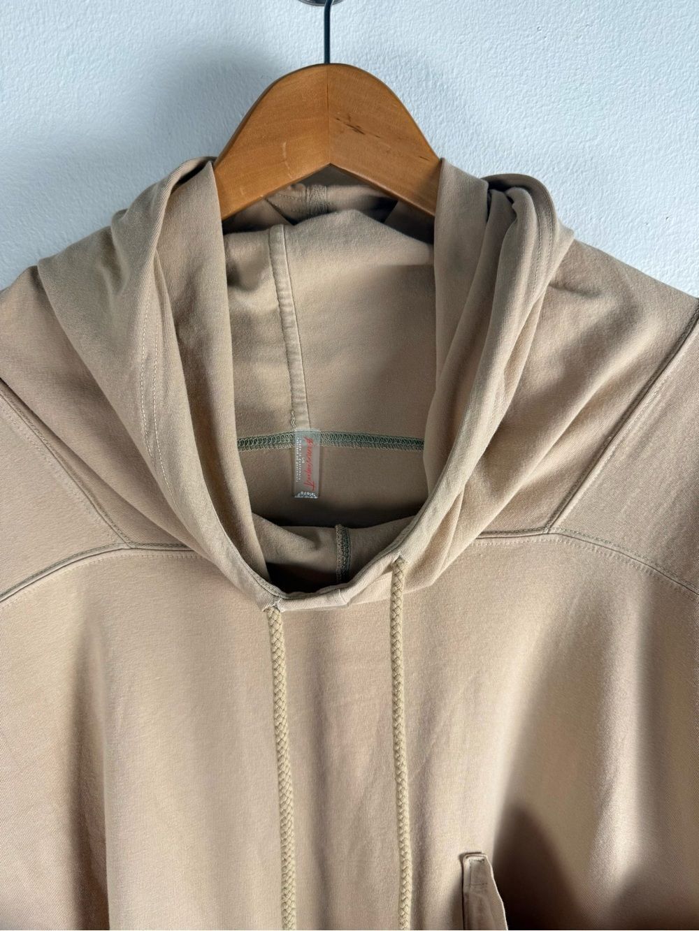 Free People Movement Hot Shot Hooded Layer Slouchy Layering Hoodie Tan Neutral L - Picture 5 of 15